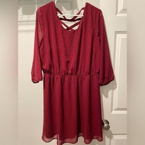 Maurice’s maroon 3/4 sleeve dress. Size XL.